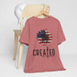 Created With A Purpose American Flag Sunflower T-Shirt