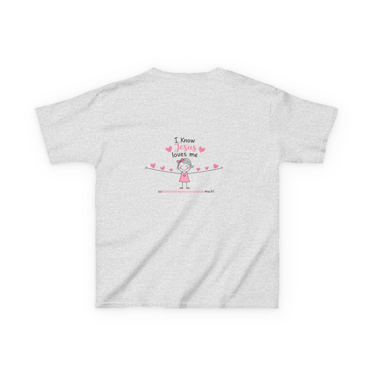 Kids T-Shirt — "God Is Bigger Than" Pink Faith Graphic Tee