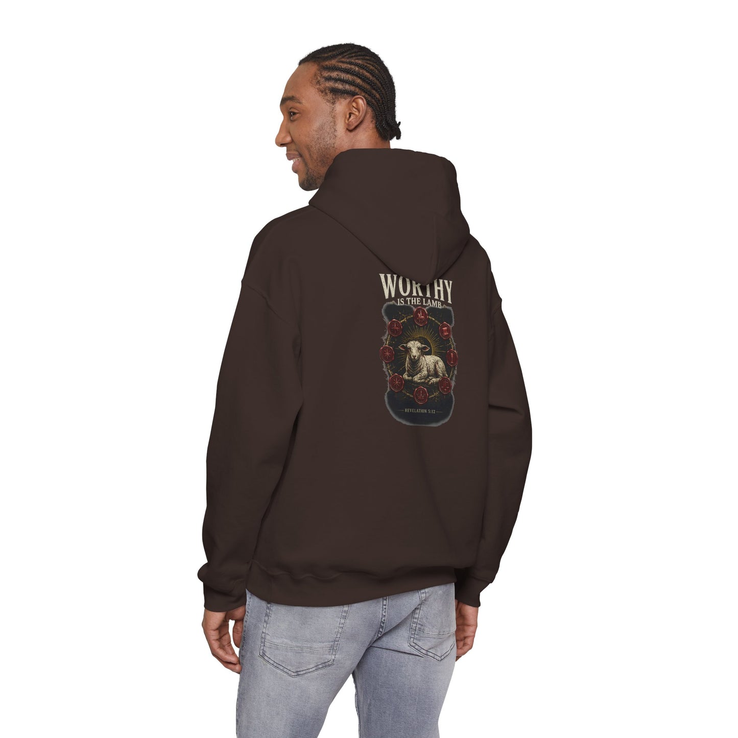 Worthy of the Lamb double print Hoodie – Christian Sheep & Roses Gospel Pullover