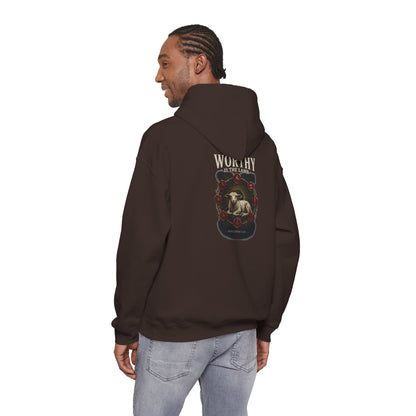 Worthy of the Lamb double print Hoodie – Christian Sheep & Roses Gospel Pullover