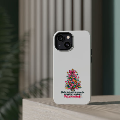 Spanish| Christmas Tree Phone Case - "Feliz Navidad" Spanish Holiday Magnetic Impact-Resistant Case