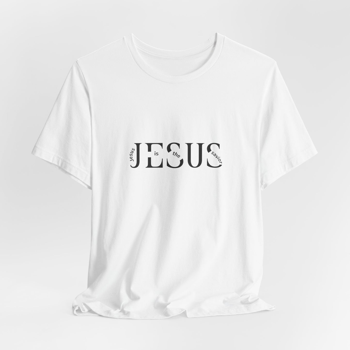 Jesus Minimalist Tee — Distressed Script Christian T-Shirt