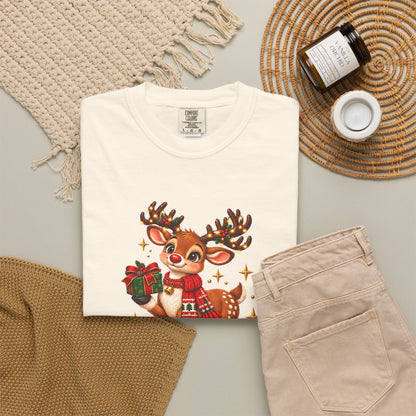 Christmas Reindeer T-Shirt — "Sweet Granddaughter You're an Answered Prayer" Holiday Tee