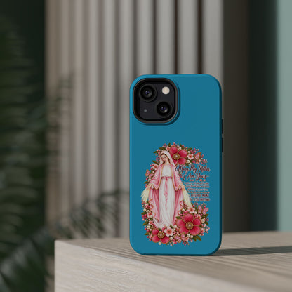 Religious Floral Phone Case — 'Blessed Virgin' Magnetic Impact-Resistant Case
