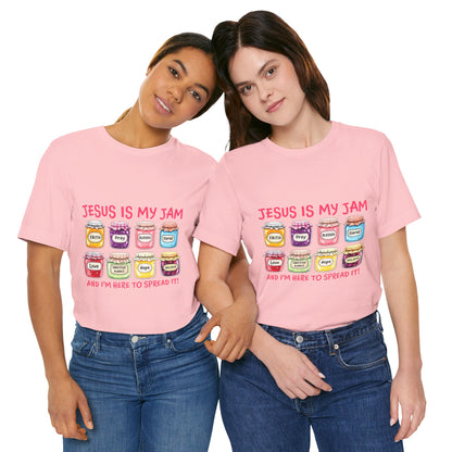 Christian T-Shirt — "Jesus Is My Jam" Jam Jar Graphic Tee