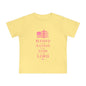 Baby T-Shirt — Pink Christian Faith Design: “Blessed is the Nation” & Heart Alarm “God’s Timing is Perfect”