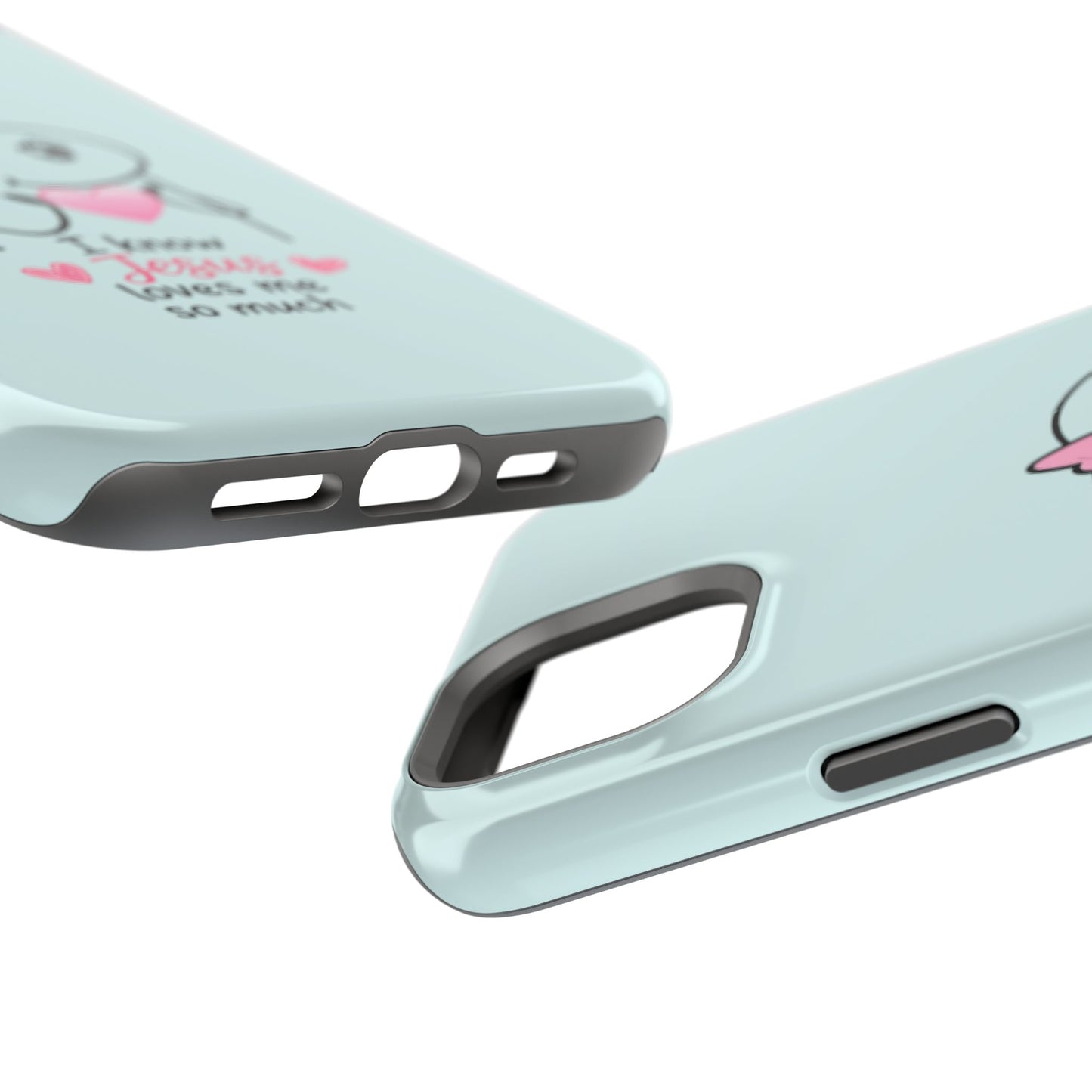 Christian Cute Heart Phone Case — "I Know Jesus Loves Me So Much" Magnetic Impact-Resistant Case