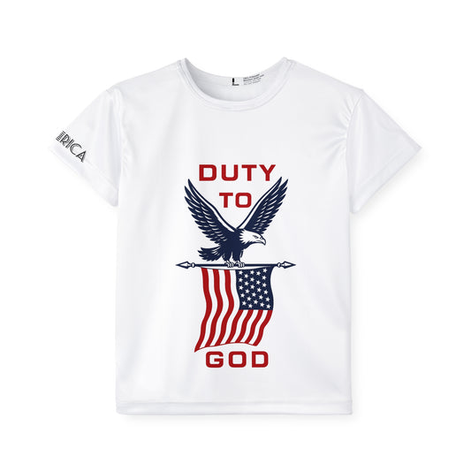 Kids Jersey - "Duty to God" Patriotic America 250 Eagle T-Shirt