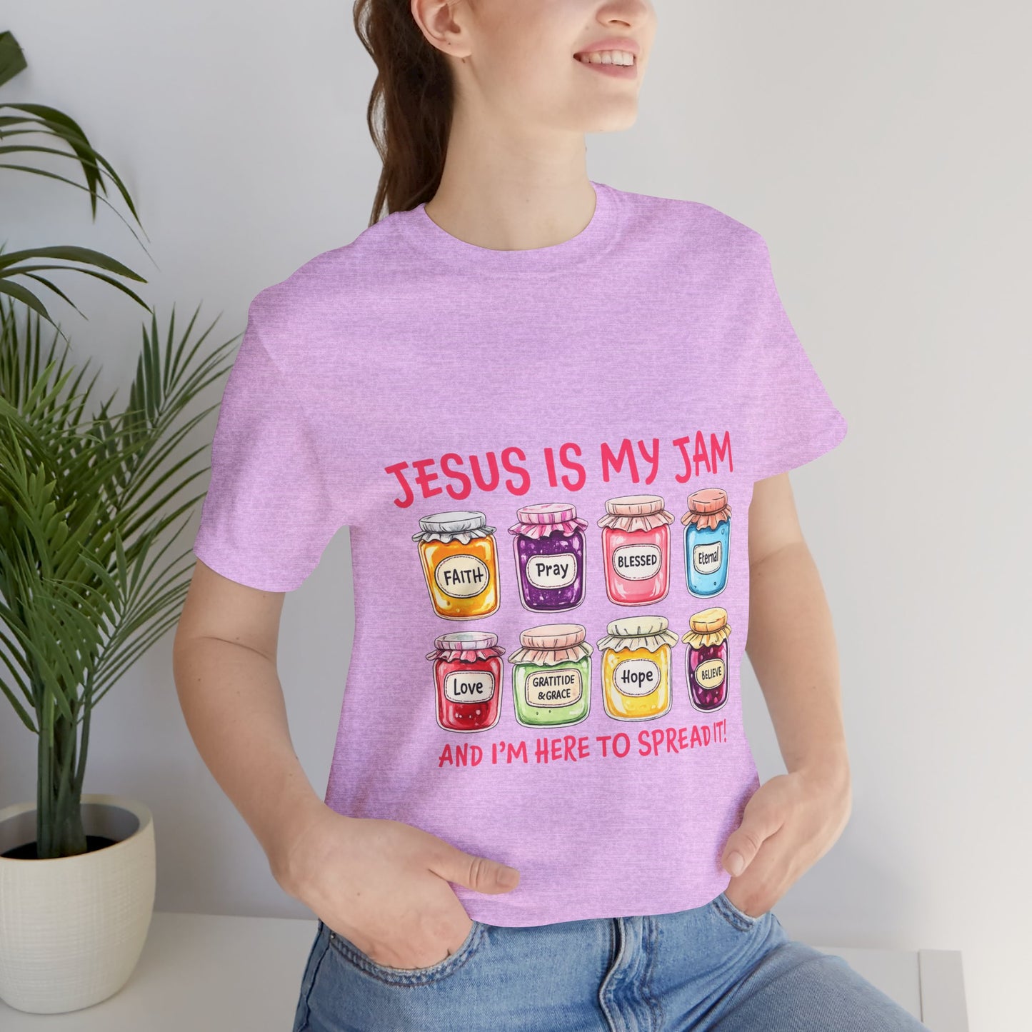 Christian T-Shirt — "Jesus Is My Jam" Jam Jar Graphic Tee