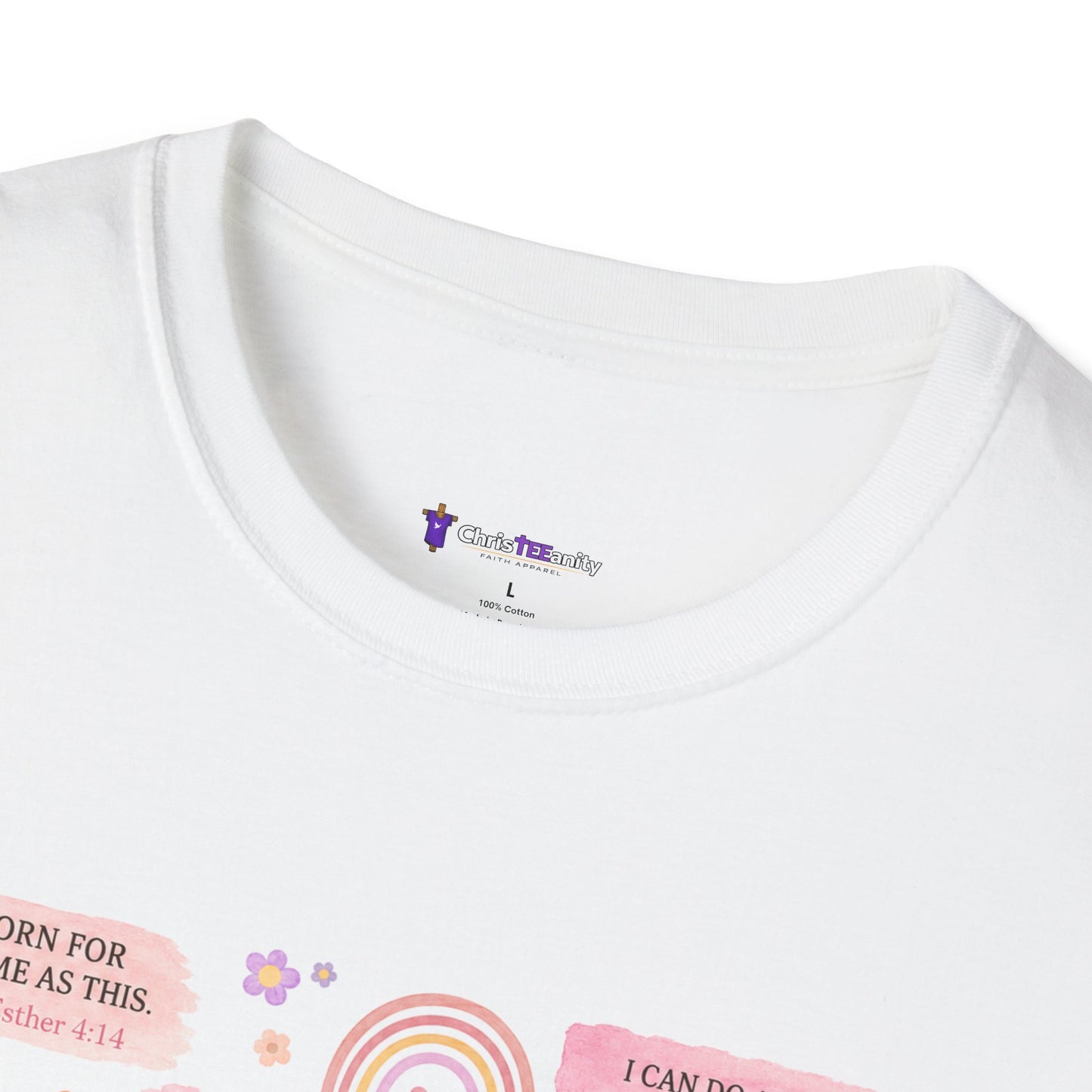 Christian Inspirational T-Shirt — “I am a child of God” Pink Scripture Tee