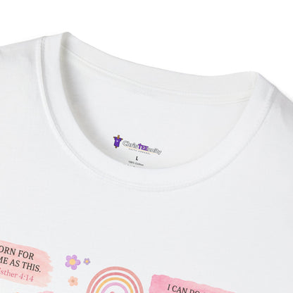 Christian Inspirational T-Shirt — “I am a child of God” Pink Scripture Tee