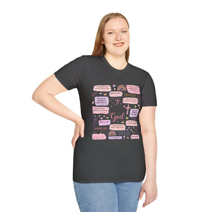 Christian Inspirational T-Shirt — “I am a child of God” Pink Scripture Tee