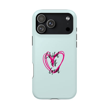 Phone Case — "Child of God" Pink Heart Magnetic Impact-Resistant