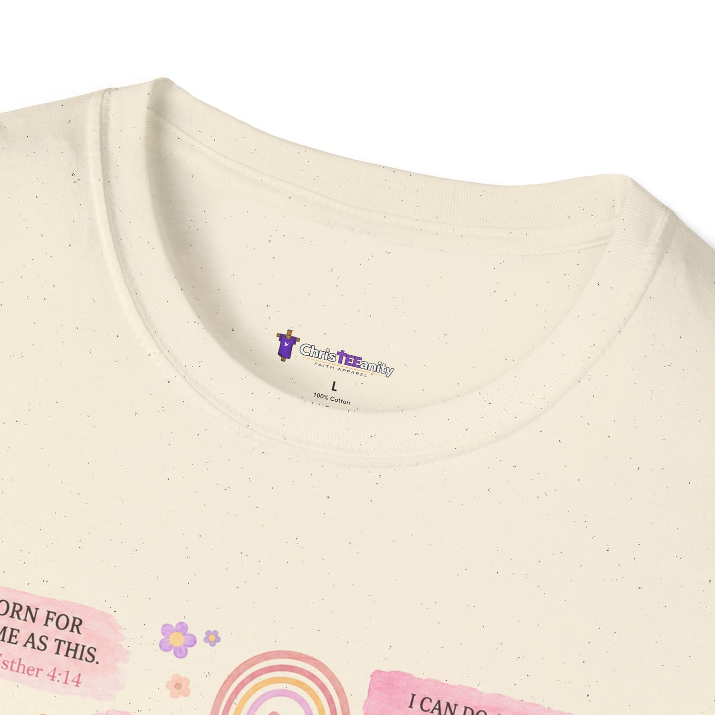 Christian Inspirational T-Shirt — “I am a child of God” Pink Scripture Tee