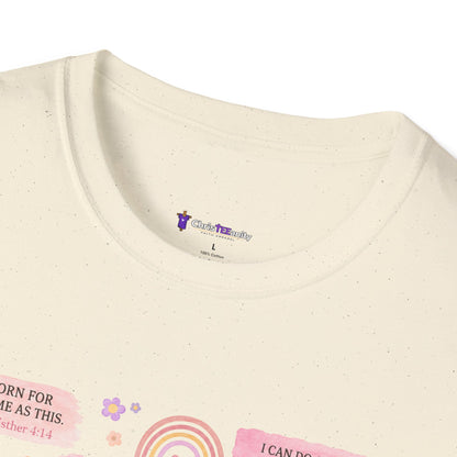 Christian Inspirational T-Shirt — “I am a child of God” Pink Scripture Tee