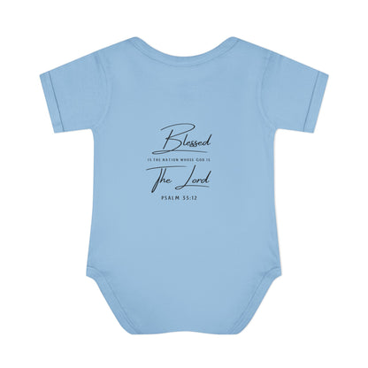 Baby Bodysuit – "My First 4th of July" Patriotic Infant Onesie