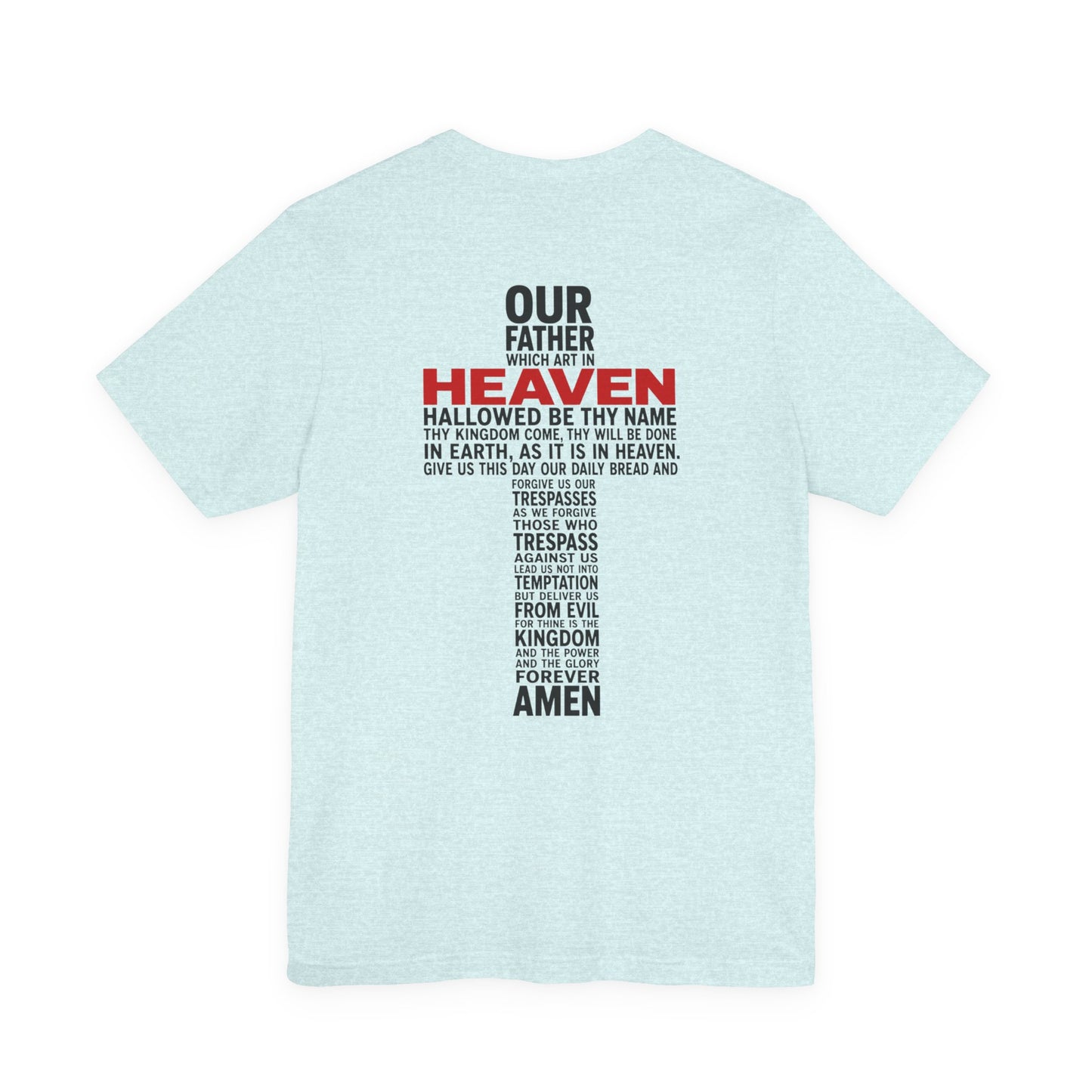 Matthew 6 Prayer Cross Tee — Our Father Lord's Prayer Christian T-Shirt