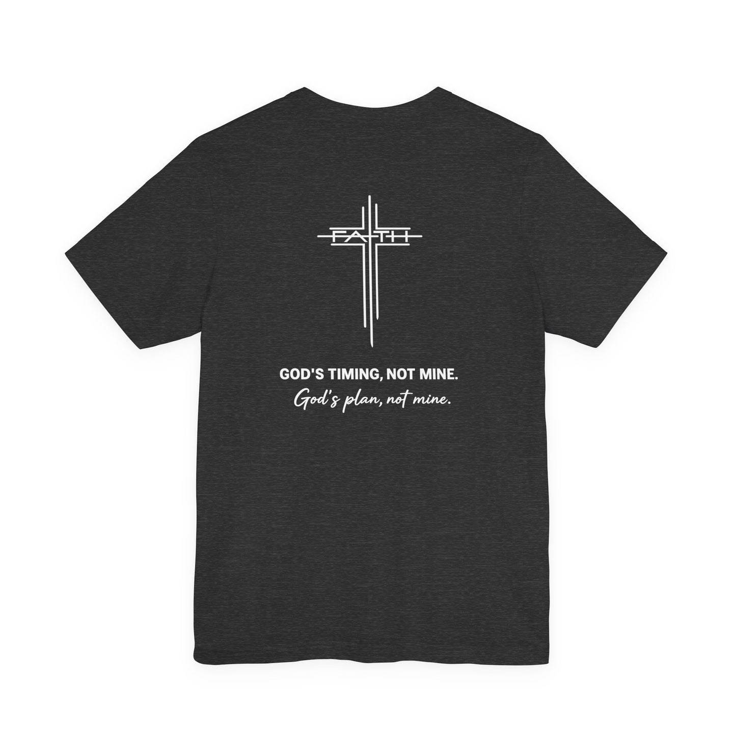 Christian Cross T‑Shirt — Subtle Back Cross Graphic Religious Tee