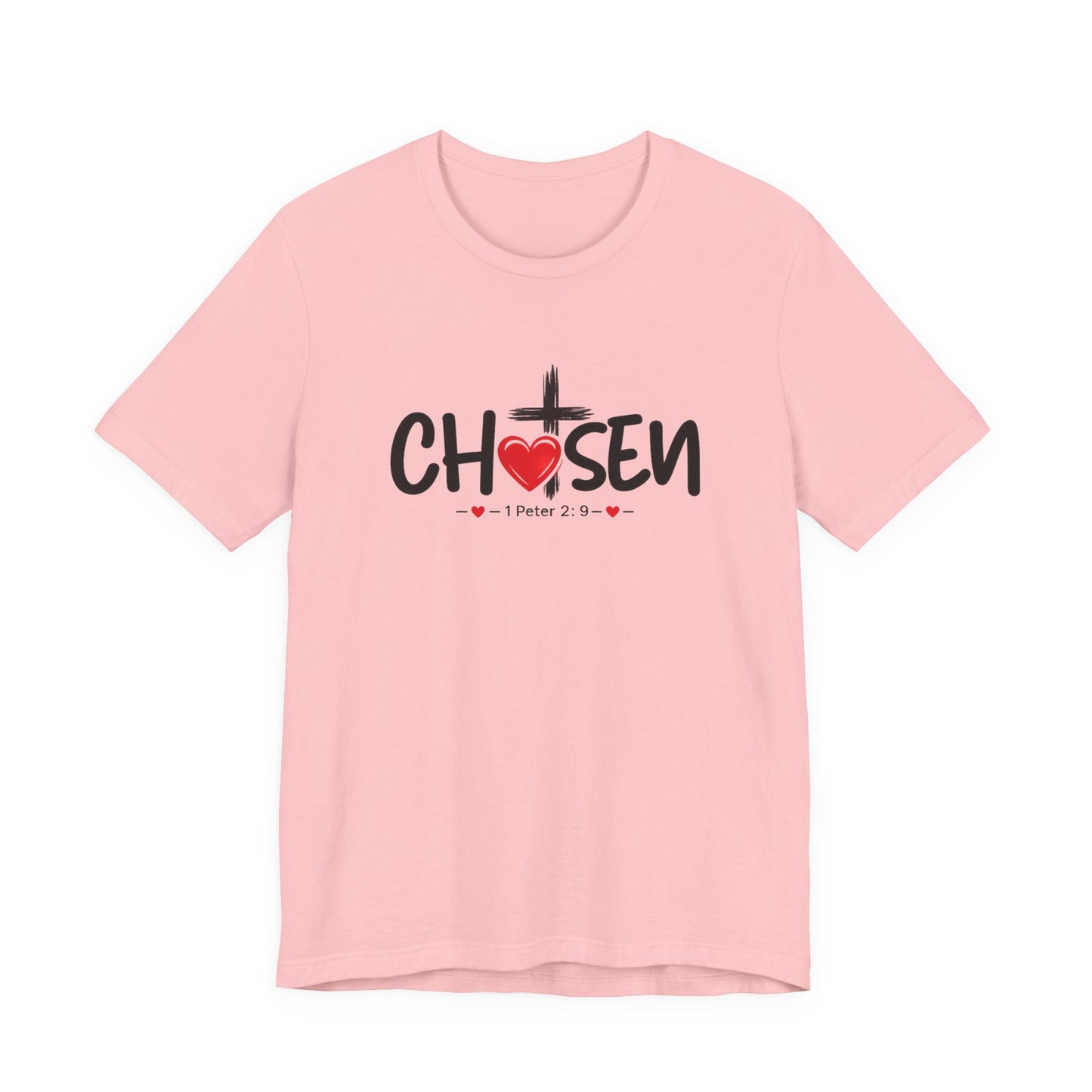 Chosen Cross Heart T-Shirt — Christian Faith Tee (1 Peter 2)