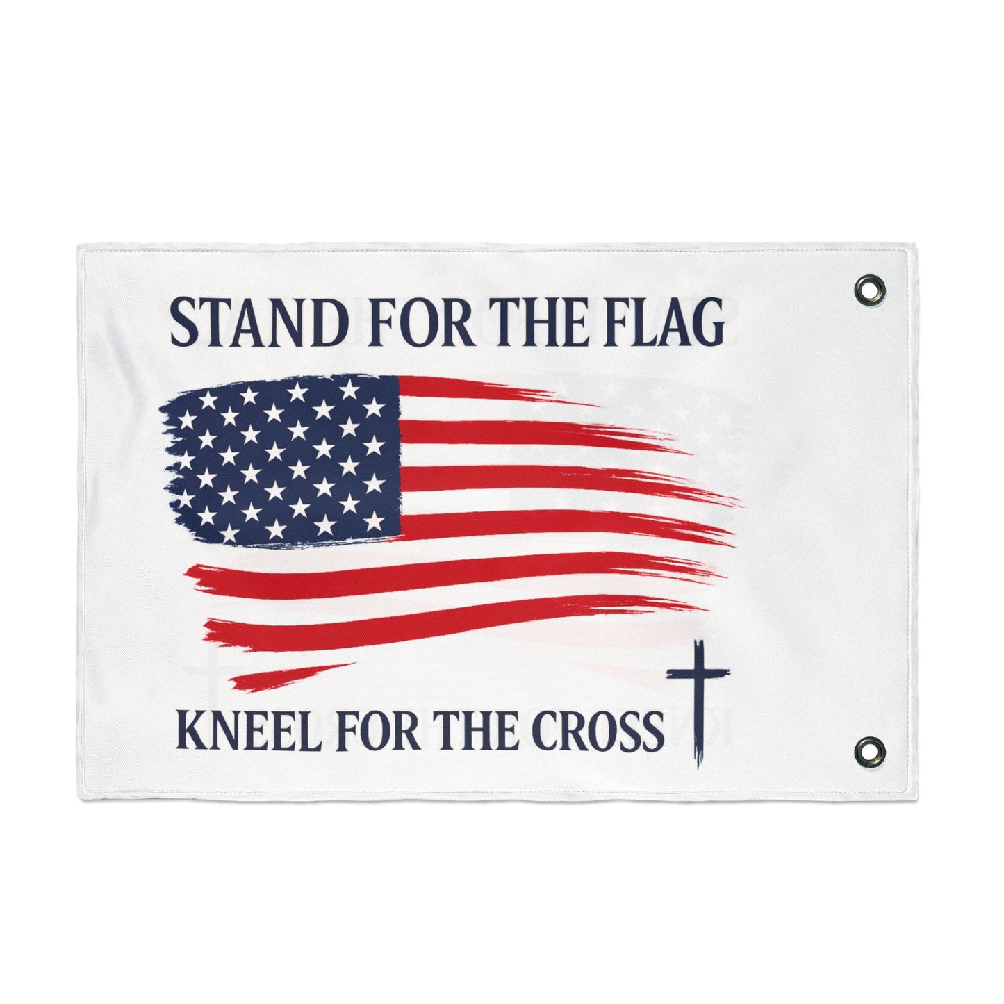 Garden Flag – "Stand for the Flag, Kneel for the Cross" Patriotic Christian Double-Sided Flag