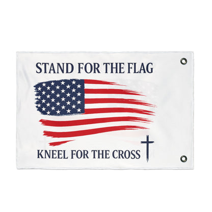 Garden Flag – "Stand for the Flag, Kneel for the Cross" Patriotic Christian Double-Sided Flag