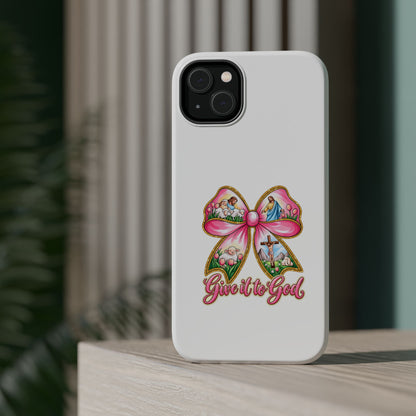 Give It to God Phone Case — Floral Bow Christian iPhone Cover