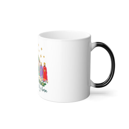 Nativity Color-Changing  Christmas Mug — "For unto us a Child is born" (11oz)