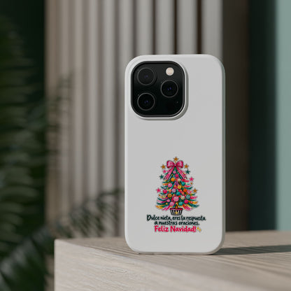Spanish| Christmas Tree Phone Case - "Feliz Navidad" Spanish Holiday Magnetic Impact-Resistant Case