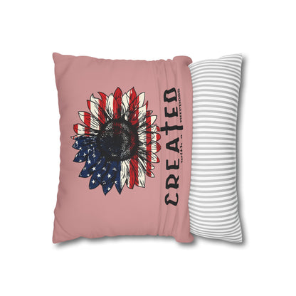 CREATED WITH A PURPOSE & GOD UNDER ONE NATION Canvas Pillowcase