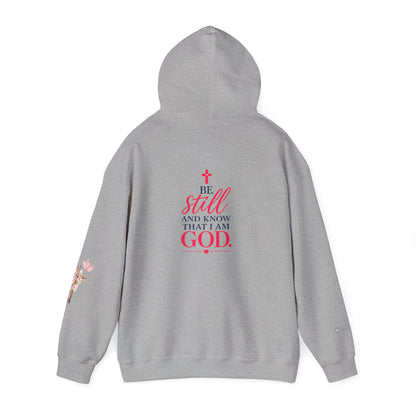 Christian Hoodie — "Be Still and Know" Inspirational Girls' Faith Sweatshirt