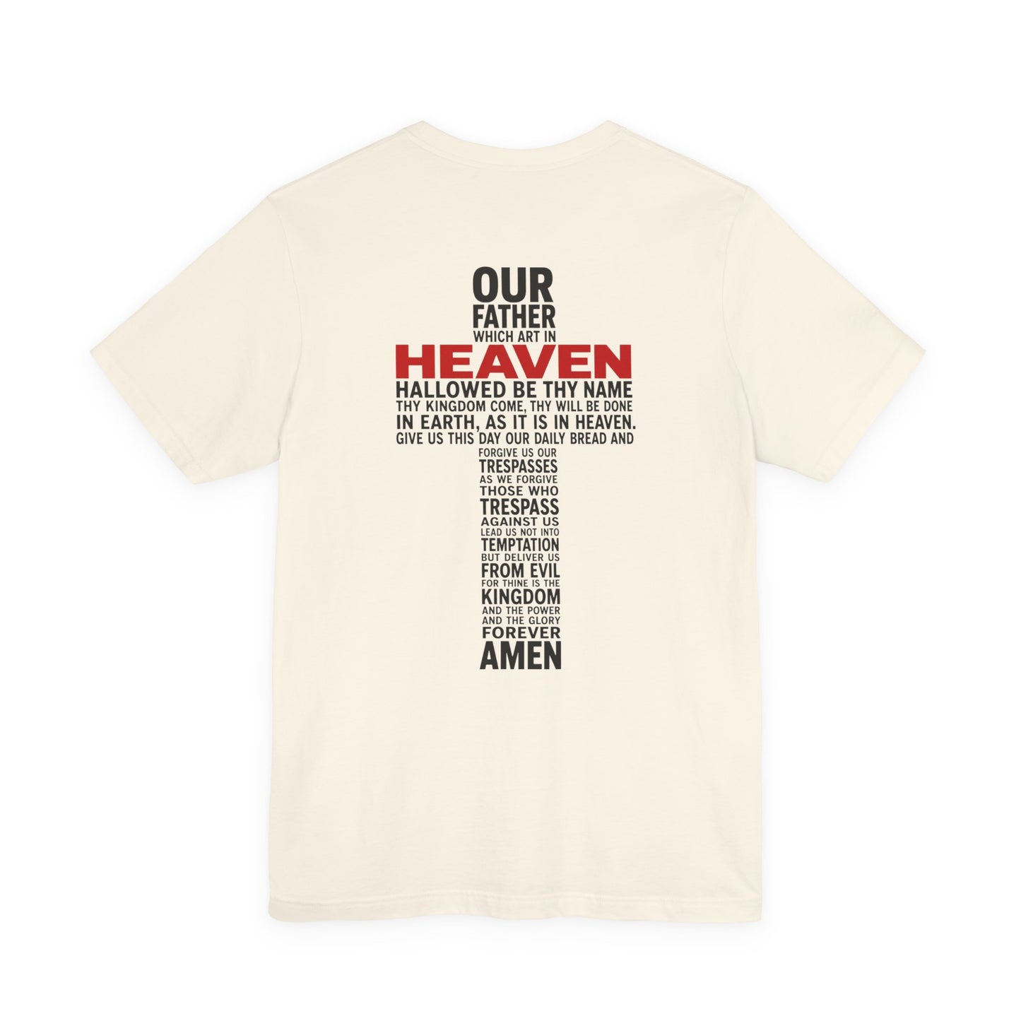 Matthew 6 Prayer Cross Tee — Our Father Lord's Prayer Christian T-Shirt