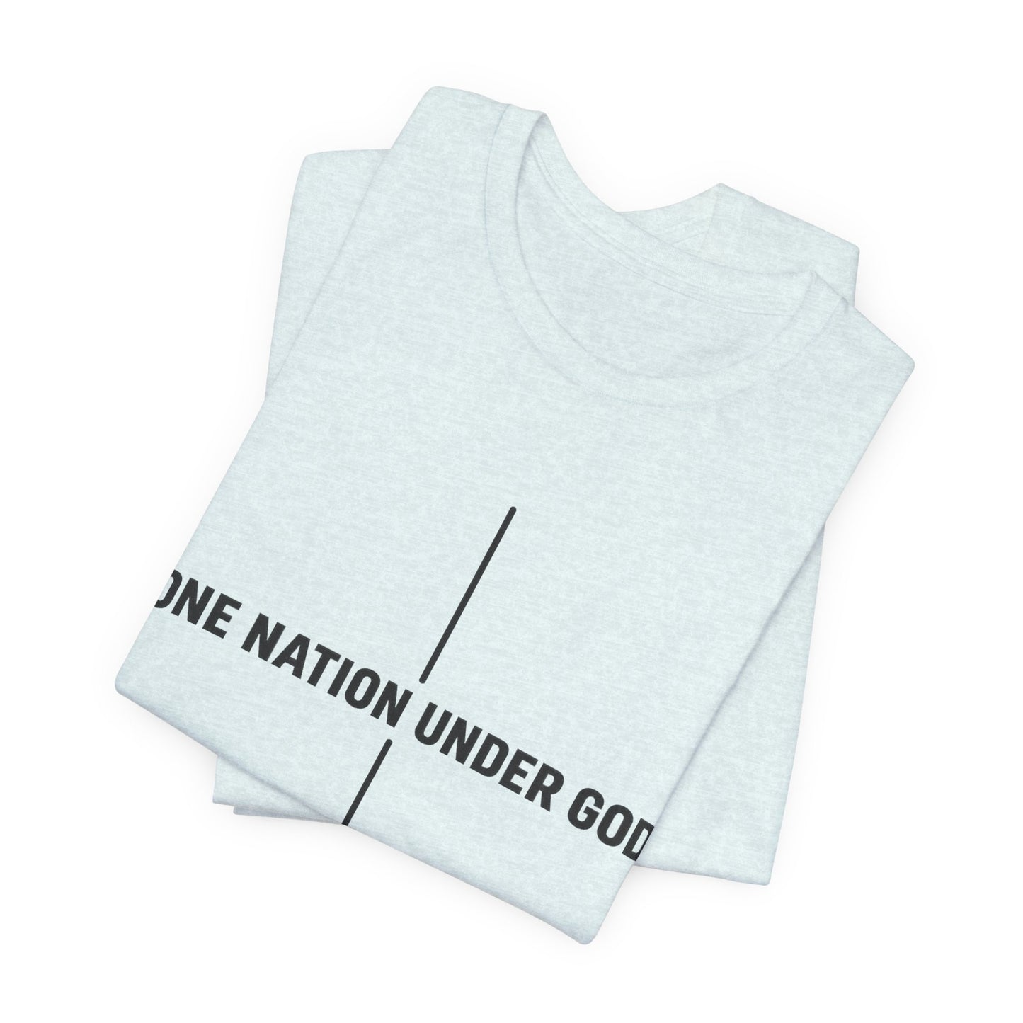 Christian Fish Tee — Small Circular 'JESUS' Design, Faith Graphic Shirt