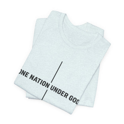 Christian Fish Tee — Small Circular 'JESUS' Design, Faith Graphic Shirt