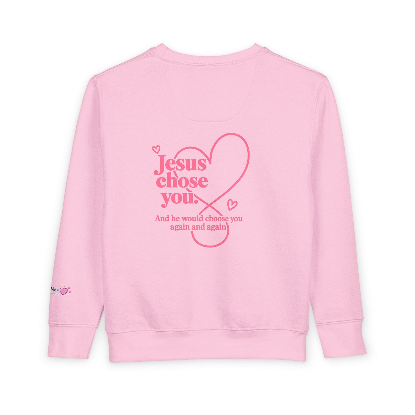 Toddlers' Faith Sweatshirt — "Fueled by Grace, Driven by Faith" Pink Scooter
