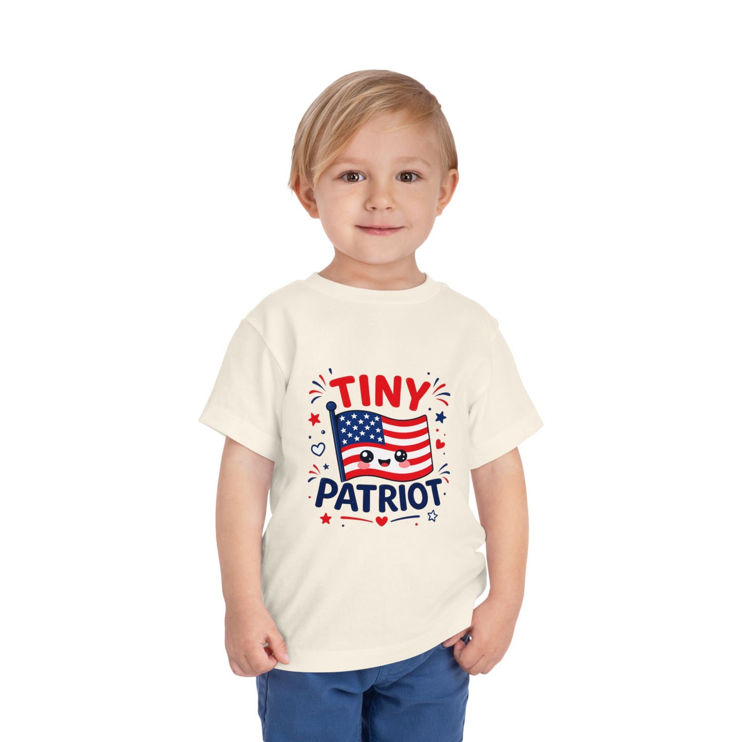 Tiny Patriot Toddler Tee – Cute American Flag 4th of July Shirt