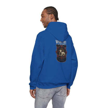 Worthy of the Lamb double print Hoodie – Christian Sheep & Roses Gospel Pullover