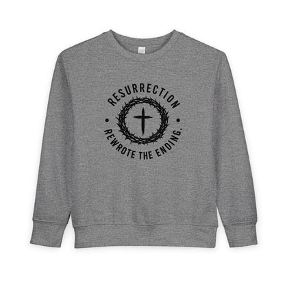 Resurrection Cross Toddler Sweatshirt — Religious Easter Kids Pullover