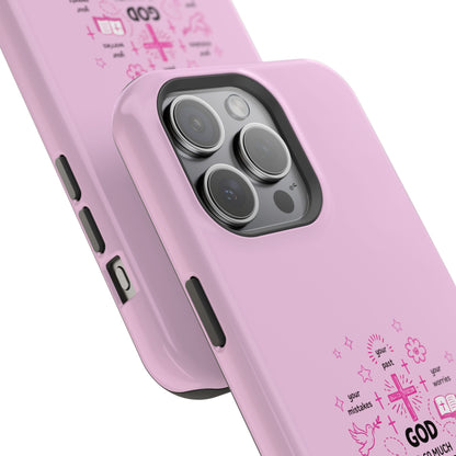 Pink Faith Phone Case — "God Is So Much Bigger Than..." Magnetic Impact-Resistant Case