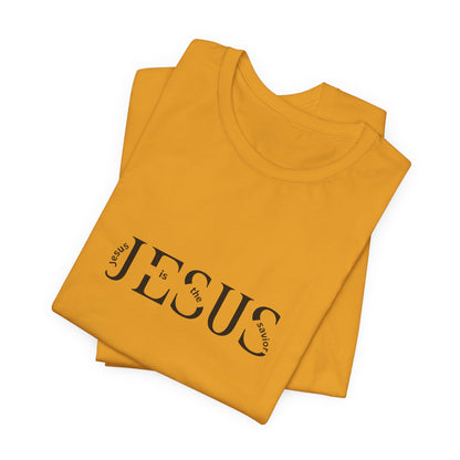 Jesus Minimalist Tee — Distressed Script Christian T-Shirt