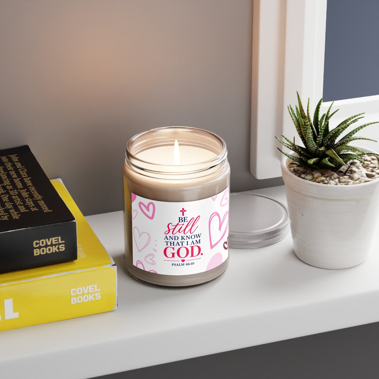 Inspirational Psalm 46:10 Scented Soy Candle — 'Be Still and Know That I Am God' (9oz)
