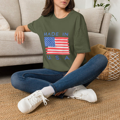Made in U.S.A. T-Shirt — American Flag Graphic Tee