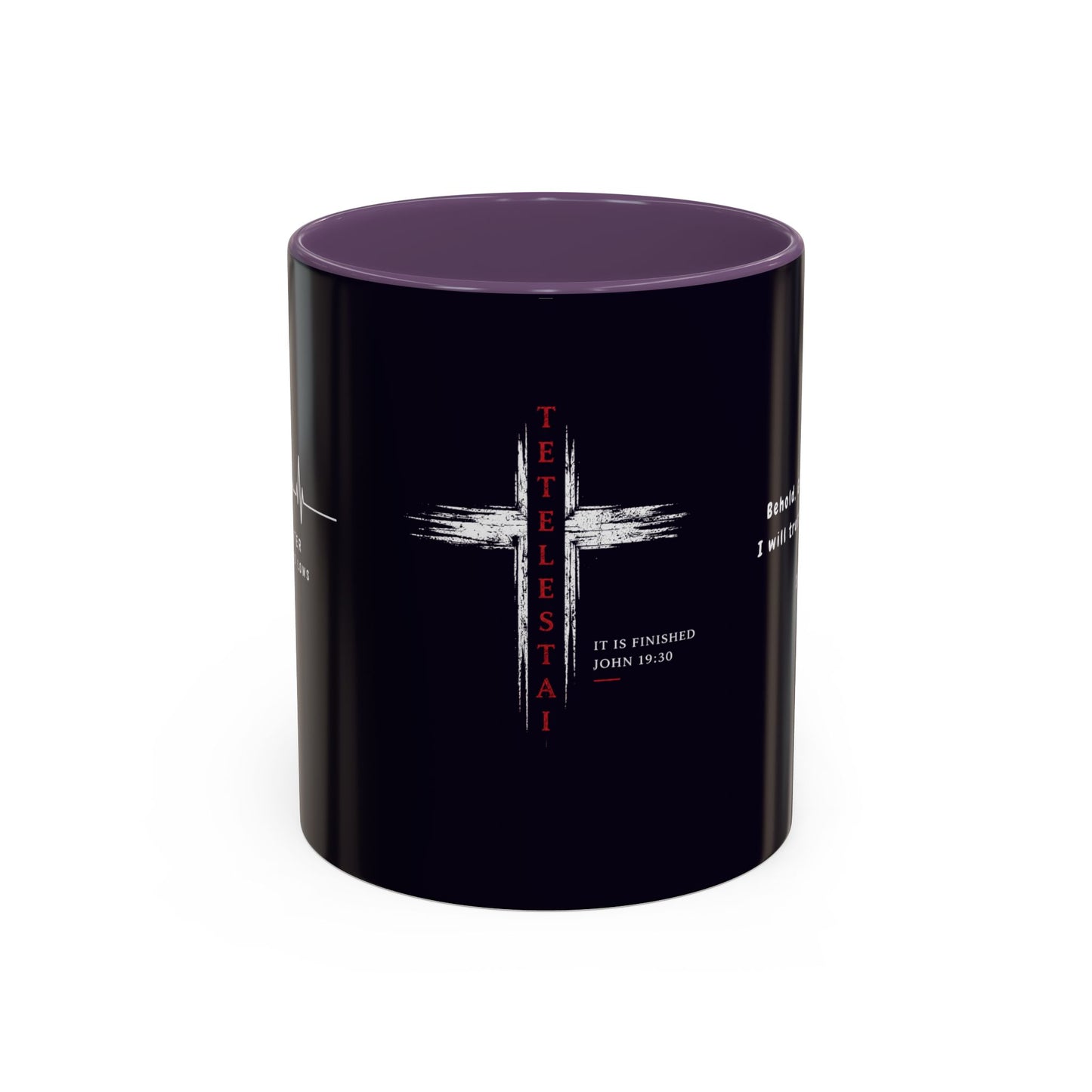 Christian faith gift  Coffee Mug — 'Tetelestai' Cross Design with Isaiah 12:2 Scripture (11/15oz Accent Mug)