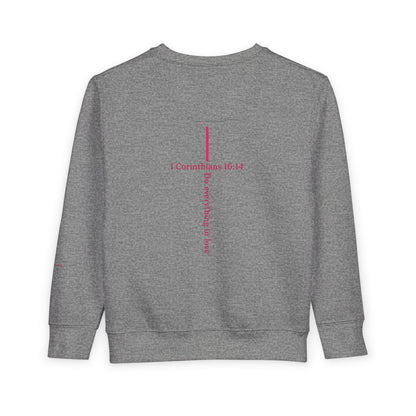 Toddler Sweatshirt — "I Roll With Jesus" Christian Toddler Tee