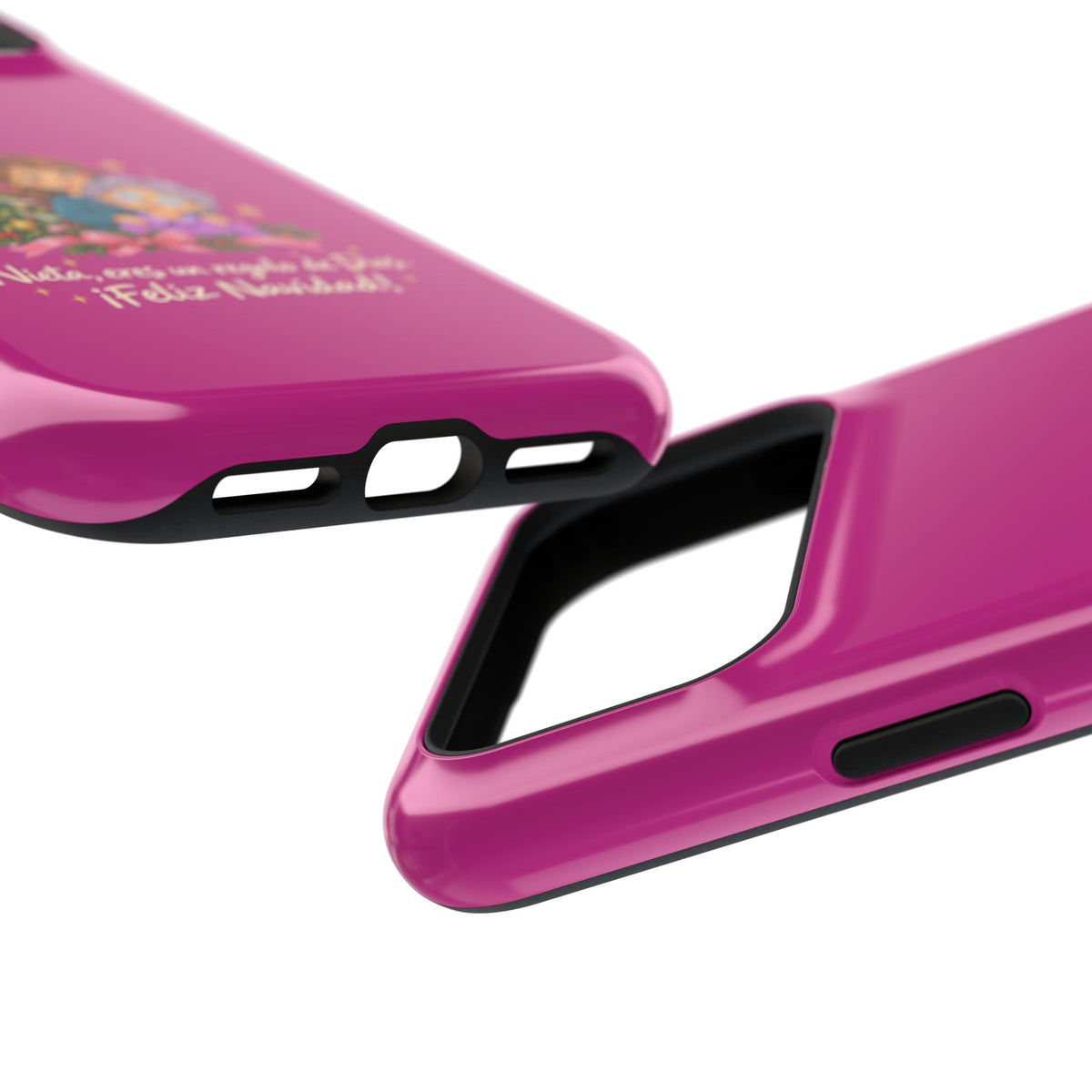 Magenta Christmas Grandma Phone Case — "Abuela, eres un regalo de Dios. ¡Feliz Navidad!" Magnetic Impact-Resistant