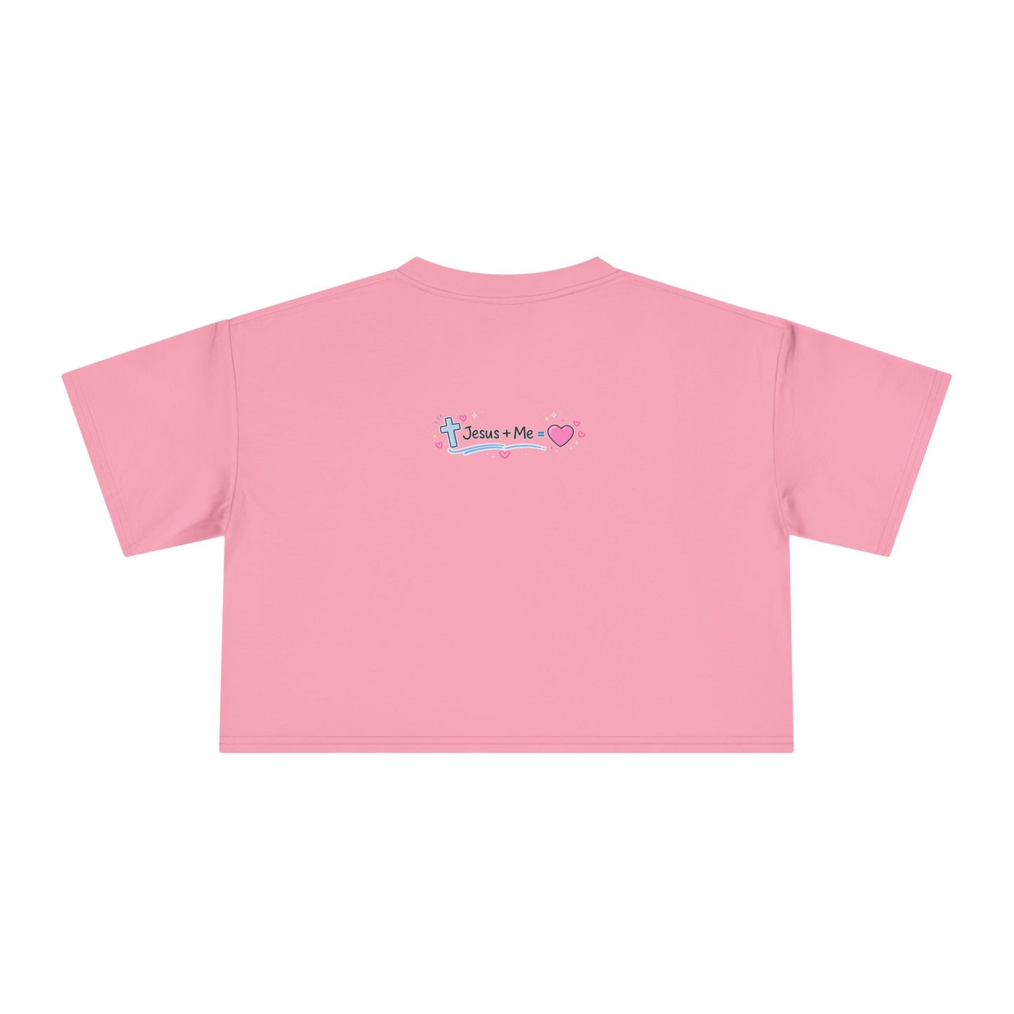God Says I Am Floral Crop Tee — Christian Inspirational Women's Top