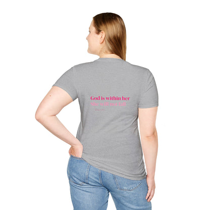 Christian Inspirational T-Shirt — “I am a child of God” Pink Scripture Tee