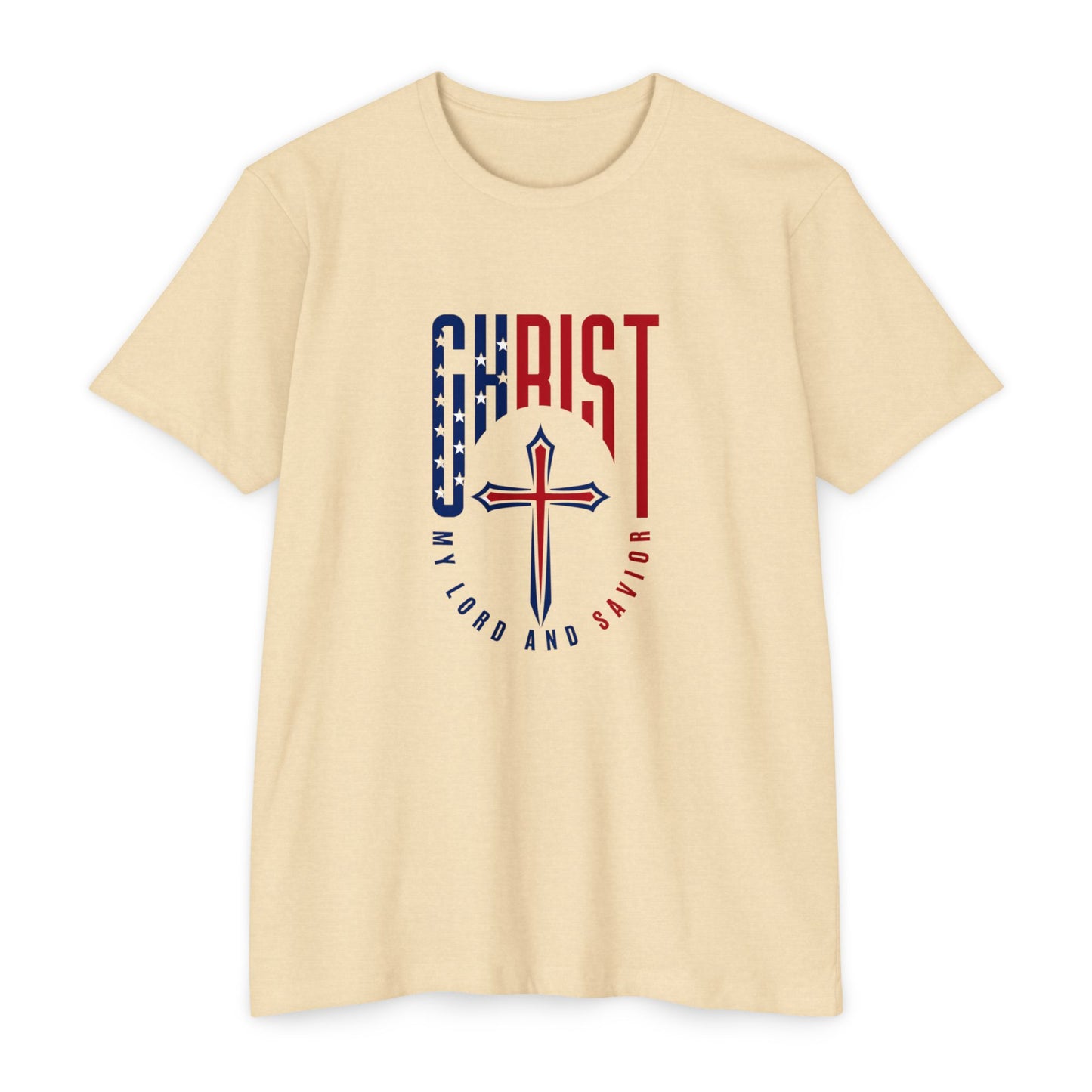 UNISEX Christ Cross T‑Shirt — My Lord and Savior Patriotic Christian Tee