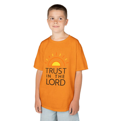 UNISEX Kids T-Shirt — "Trust in the Lord" Sun Graphic Christian Tee