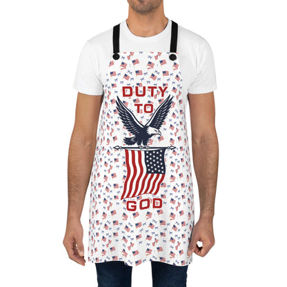Patriotic "Created with a Purpose" Apron — USA Flag Cooking Apron