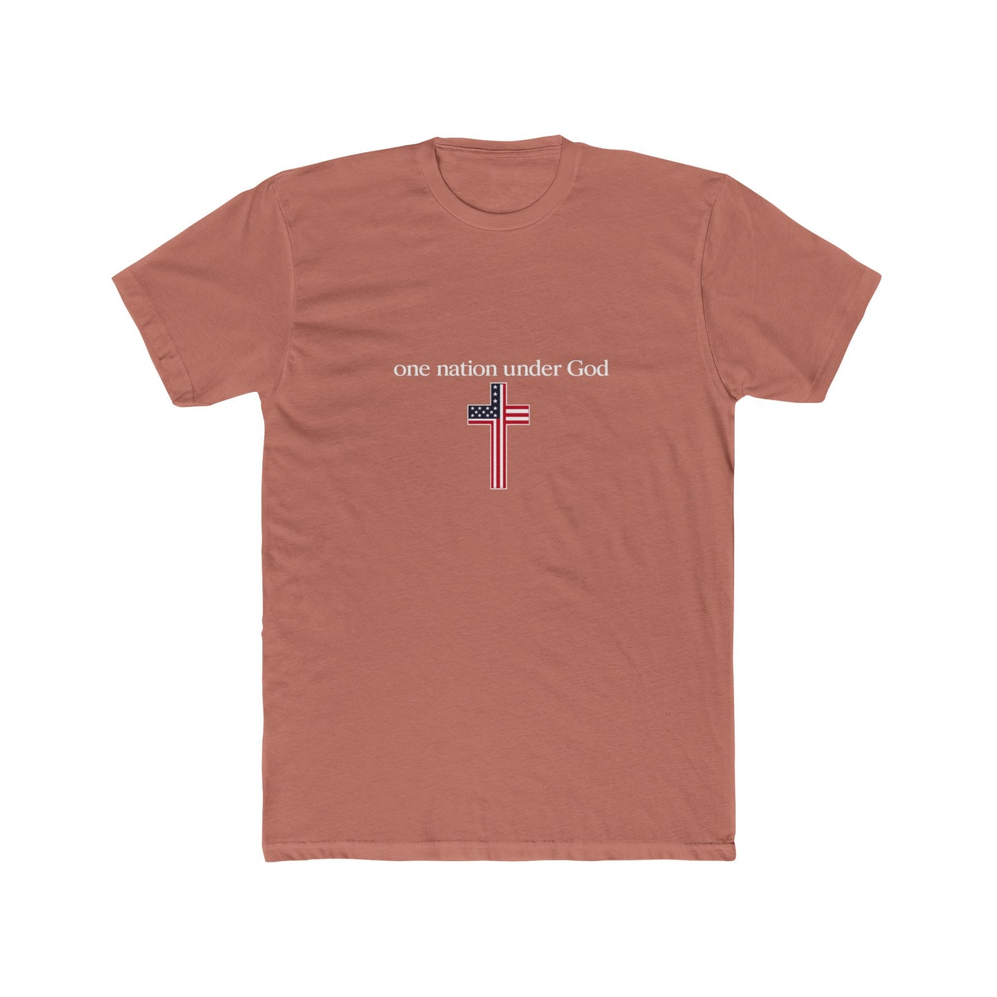 One Nation Under God Cross T-Shirt — Patriotic Christian Tee